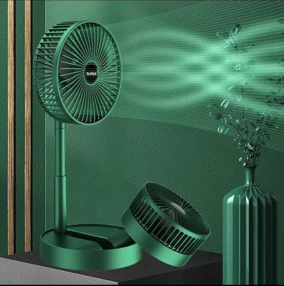 Portable Rechargeable Fan Green ABS 2000Ah