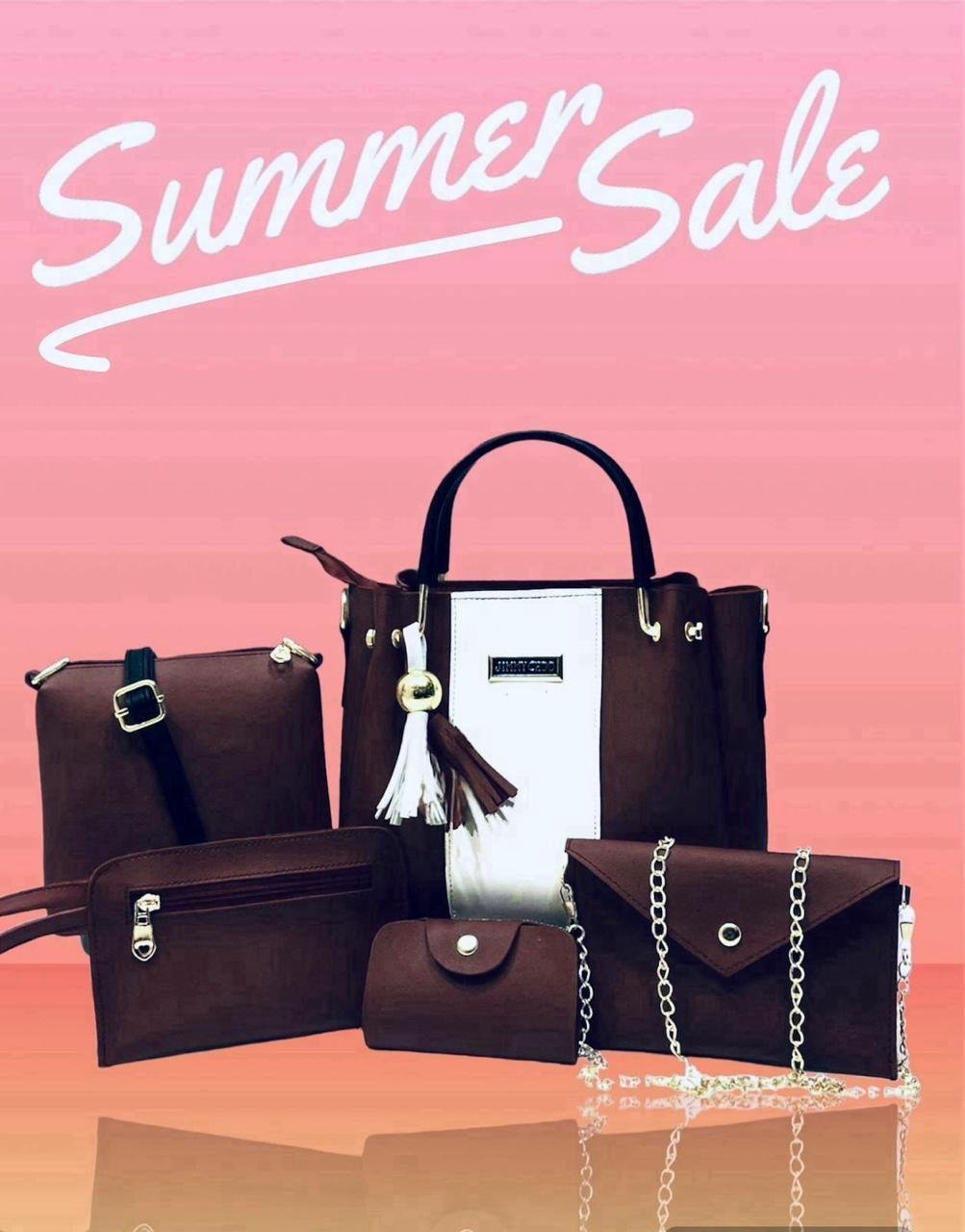 Elegant Women 5 piece Leather Handbag Set