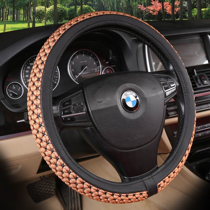 Purple Woven Steering Wheel Cover for Cars