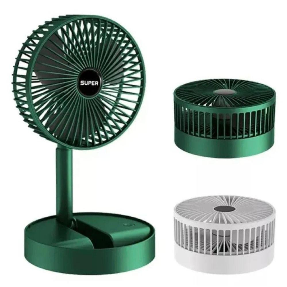 Portable Rechargeable Fan Green ABS 2000Ah