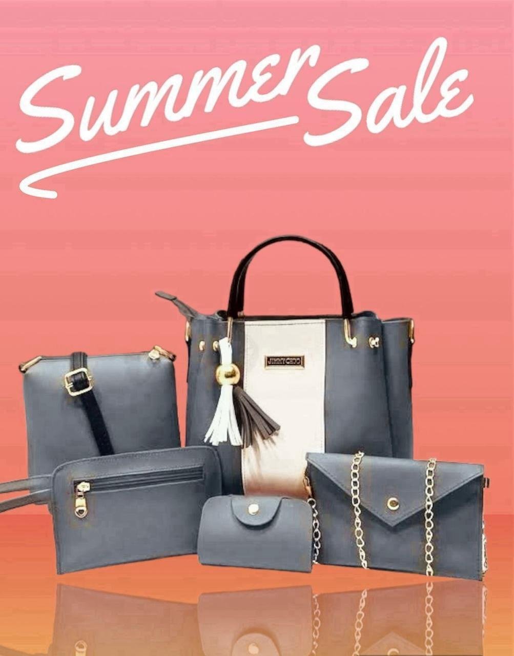 Elegant Women 5 piece Leather Handbag Set